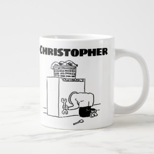 Geschenk für eine Waschmaschinenreparatur mit Name Jumbo-Tasse