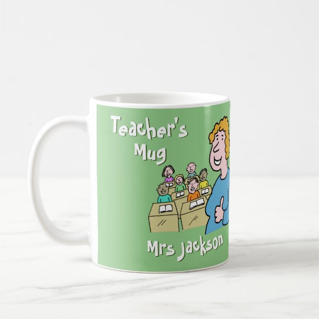 Geschenk für eine weibliche Lehrerin. Geschenk für Kaffeetasse (Links)