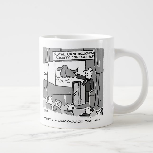 Geschenk für einen Birdwatcher oder Vogelbeobachte Jumbo-Tasse (Rechts)