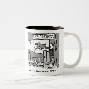 Geschenk für einen Birdwatcher oder Vogelbeobachte Zweifarbige Tasse