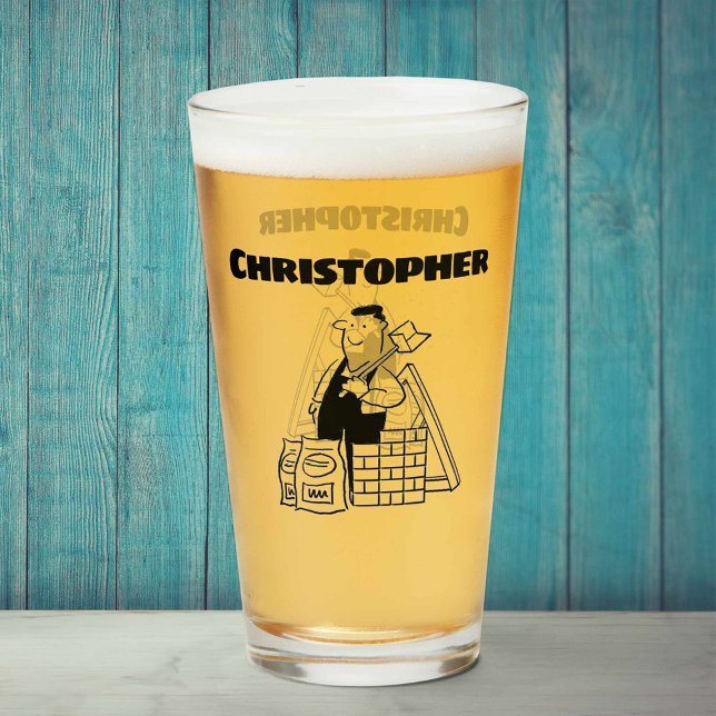 Geschenk für einen Builder mit seinem Namen. Build Glas (Von Creator hochgeladen)