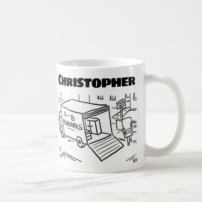 Geschenk für einen Entfernungsmann mit Namen Kaffeetasse (Rechts)
