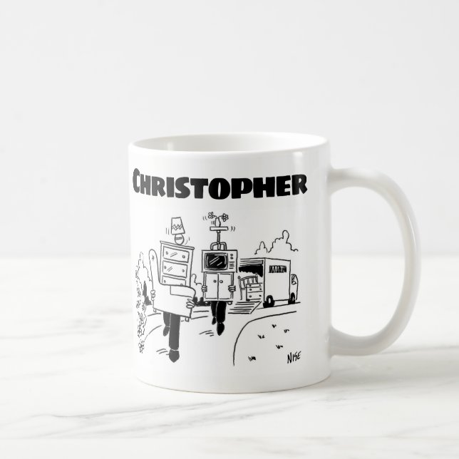 Geschenk für einen Entfernungsmann mit Namen Kaffeetasse (Rechts)