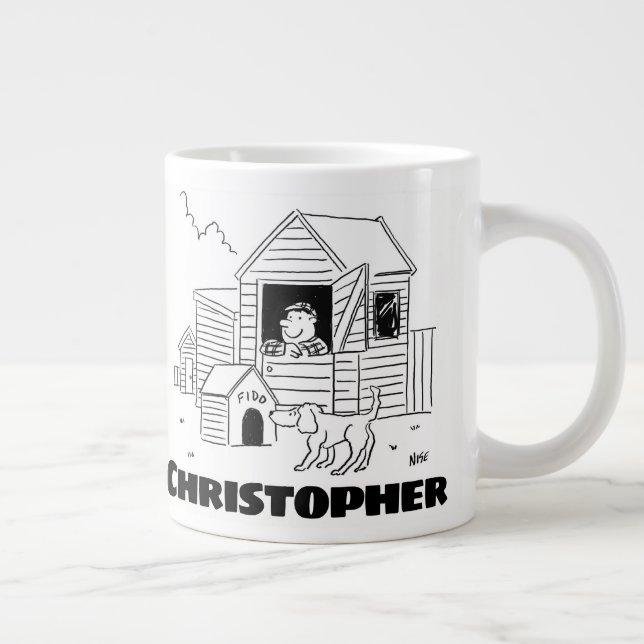 Geschenk für einen Gartenschuhhersteller mit Namen Jumbo-Tasse (Rechts)