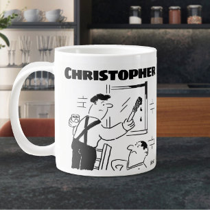 Geschenk für einen Maler und Dekorateur mit Namen  Jumbo-Tasse