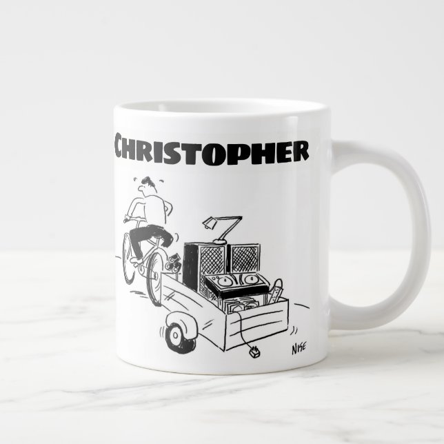 Geschenk für einen mobilen Diskjockey mit Namen Jumbo-Tasse (Rechts)