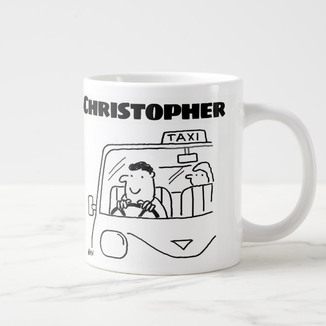 Geschenk für einen Taxifahrer mit Namen Jumbo-Tasse (Rechts)