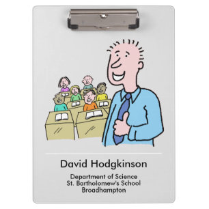 Geschenk für einen weißen männlichen Lehrer. Lehre Klemmbrett
