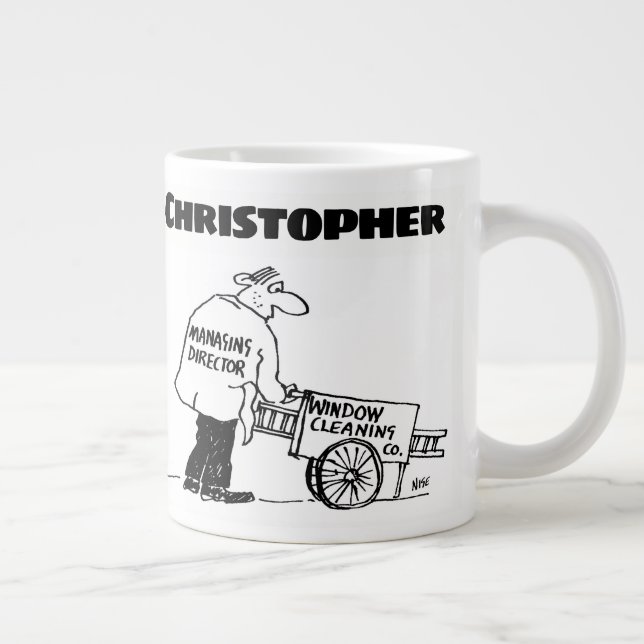 Geschenk für einen Windows-Reiniger mit Namen Jumbo-Tasse (Rechts)