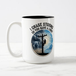 Geschenk für Elektriker - moderner Leitungsmonteur Zweifarbige Tasse