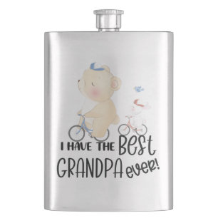 Geschenk für Enkel Bär & Kaninchen Bester Opa Flachmann