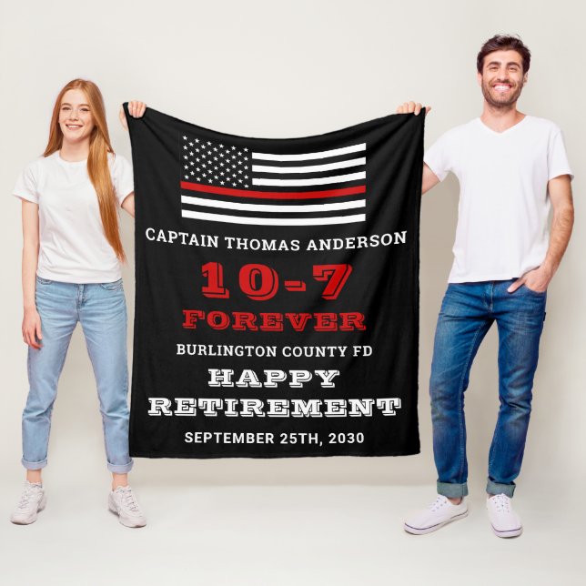 Geschenk für Feuerwehrleute mit benutzerdefinierte Fleecedecke (Beispiel)