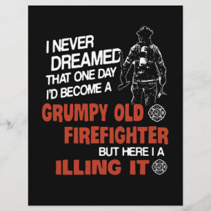 Geschenk für Feuerwehrmann   Miesepetriger alter F Briefbogen