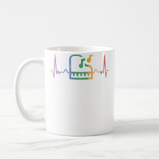Geschenk für Frauen, die Klavier spielen Herzschla Kaffeetasse