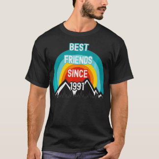 Geschenk für Freunde, die besten Freunde seit 1991 T-Shirt