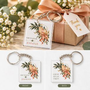 Geschenk für Gärtner-Ruhestand - Wachsen Entspanne Schlüsselanhänger
