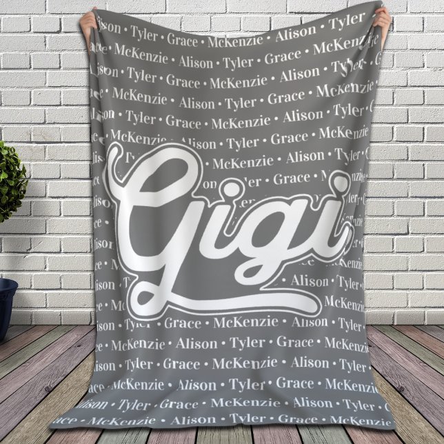 Geschenk für Gigi mit Kindernamen Sherpadecke (Von Creator hochgeladen)