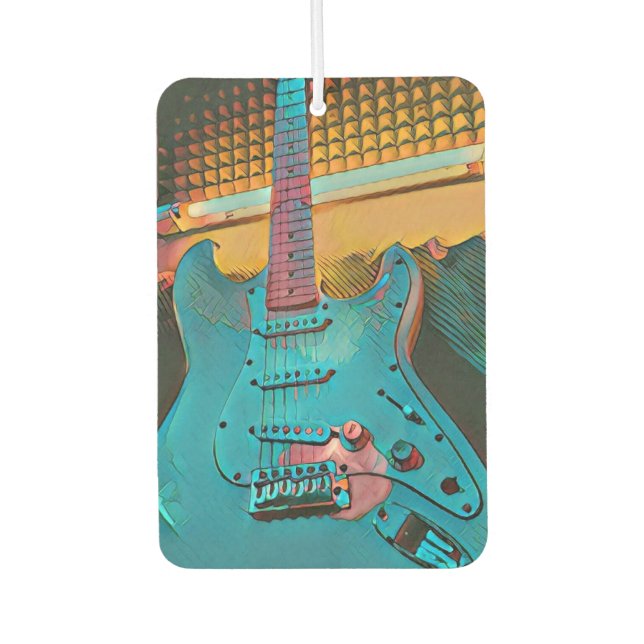 Geschenk für Gitarrist Autolufterfrischer (Vorderseite)
