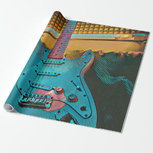 Geschenk für Gitarrist Geschenkpapier