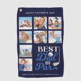Geschenk für Golf Vater | Bester Vater nach Par Fo Golfhandtuch