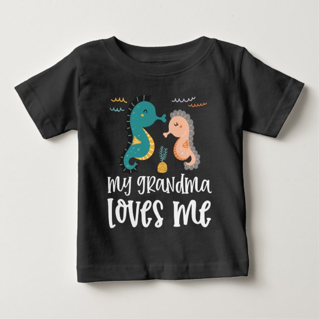 Geschenk für Großkind - Seepferd Baby T-shirt (Vorderseite)