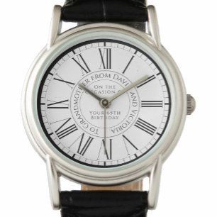 Geschenk für Großmutter auf ihrer Geburtstagsschau Armbanduhr
