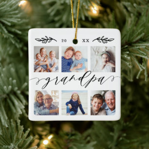 Geschenk für Großvater  Entenkinder - Fotosammlu Keramikornament