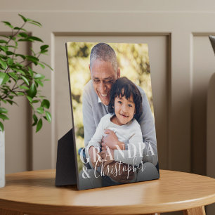 Geschenk für Großvater und Großkind Foto Keepake Fotoplatte
