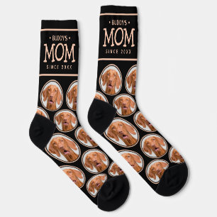 Geschenk für Haustiermama mit Foto von Hund oder K Socken