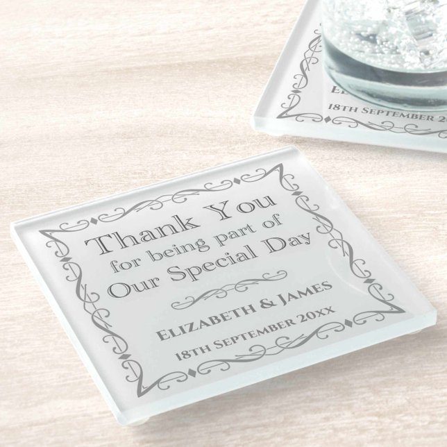 Geschenk für Hochzeitsgäste Glasuntersetzer (Von Creator hochgeladen)