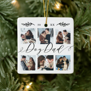 Geschenk für Hund-Vater Keepake Family Foto Coll Keramikornament