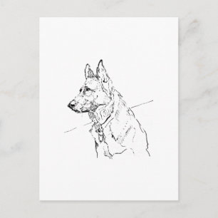 Geschenk für Hunde Liebhaber, Deutscher Schäferhun Postkarte