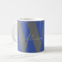 Geschenk für ihn Monogram Name blau grau stylische