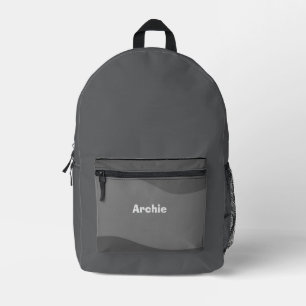 Geschenk für ihn oder zurück an die Schule Name ru Bedruckter Rucksack