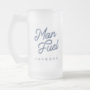 Geschenk für ihn   Stylish Man Fuel Custom Geschen Mattglas Bierglas