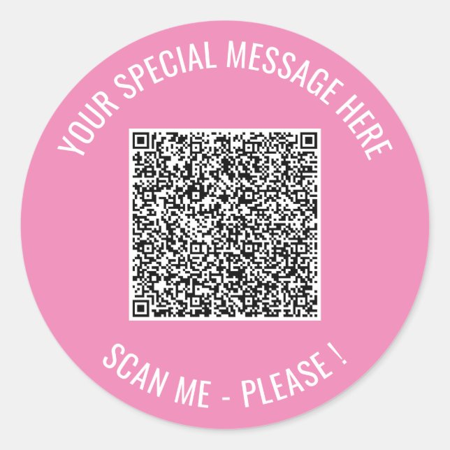 Geschenk für Ihren QR-Code für benutzerdefinierten Runder Aufkleber (Vorderseite)
