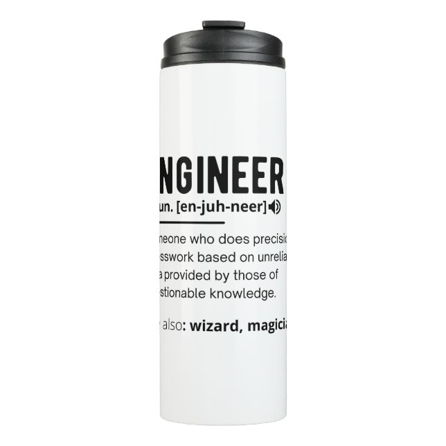 Geschenk für Ingenieurdefinitionen Thermosbecher (Vorderseite)