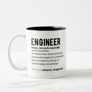 Geschenk für Ingenieurdefinitionen Zweifarbige Tasse