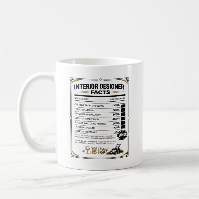 Geschenk für Innenarchitektur-Studenten Kaffeetasse (Links)