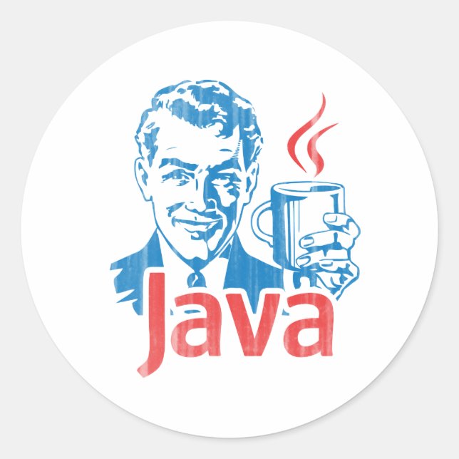 Geschenk für Java-Programmierer Runder Aufkleber (Vorderseite)