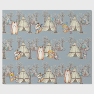 Geschenk für junge Waldtiere Geschenkpapier