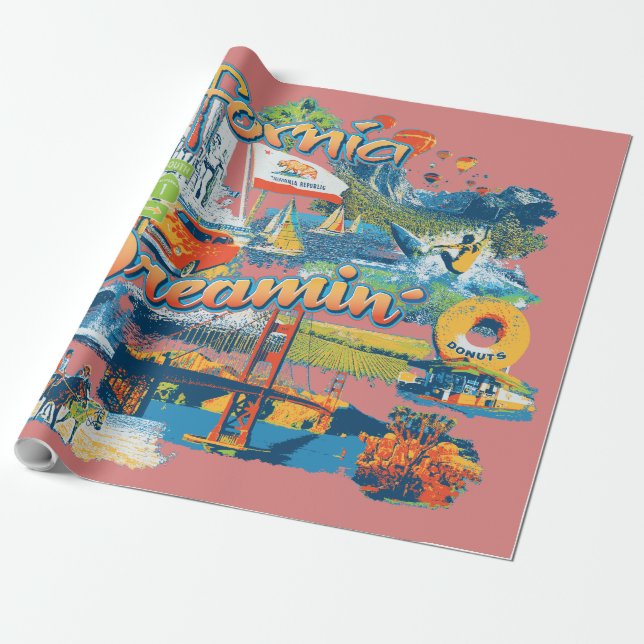 Geschenk für kalifornische Träume Geschenkpapier (Ungerollt)