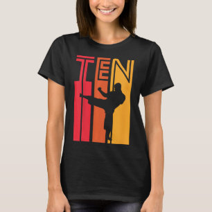 Geschenk für Kinder zum 10. Geburtstag Karate Retr T-Shirt