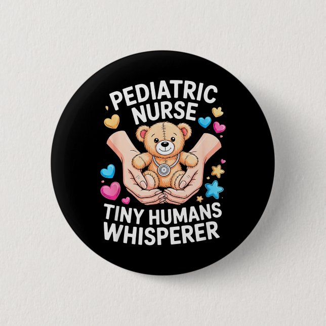 Geschenk für Kinderkrankenschwester RN Button (Vorderseite)