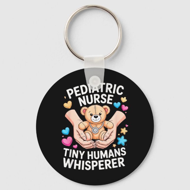 Geschenk für Kinderkrankenschwester RN Schlüsselanhänger (Vorderseite)