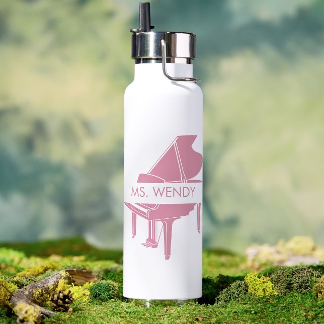 Geschenk für Klavierlehrer Flügel Trinkflasche (Von Creator hochgeladen)