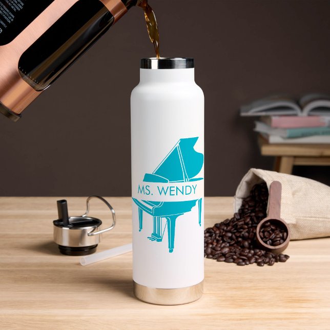 Geschenk für Klavierlehrer Flügel Trinkflasche (Von Creator hochgeladen)