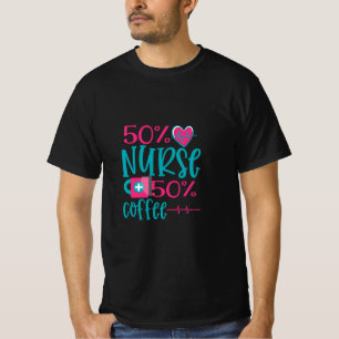 Geschenk für Krankenschwester   50 Nurse 50 Kaffee T-Shirt