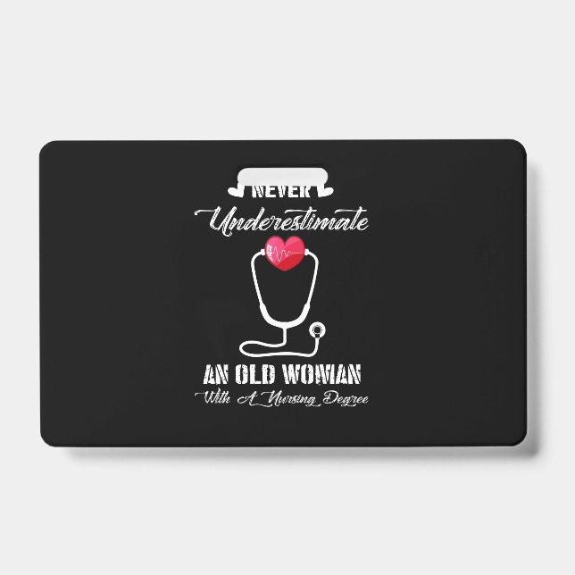 Geschenk für Krankenschwester | Ältere Frauen in d Ausweis (Vorderseite)