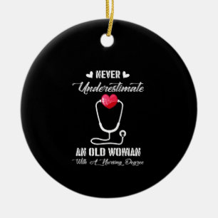 Geschenk für Krankenschwester Ältere Frauen in d Keramik Ornament